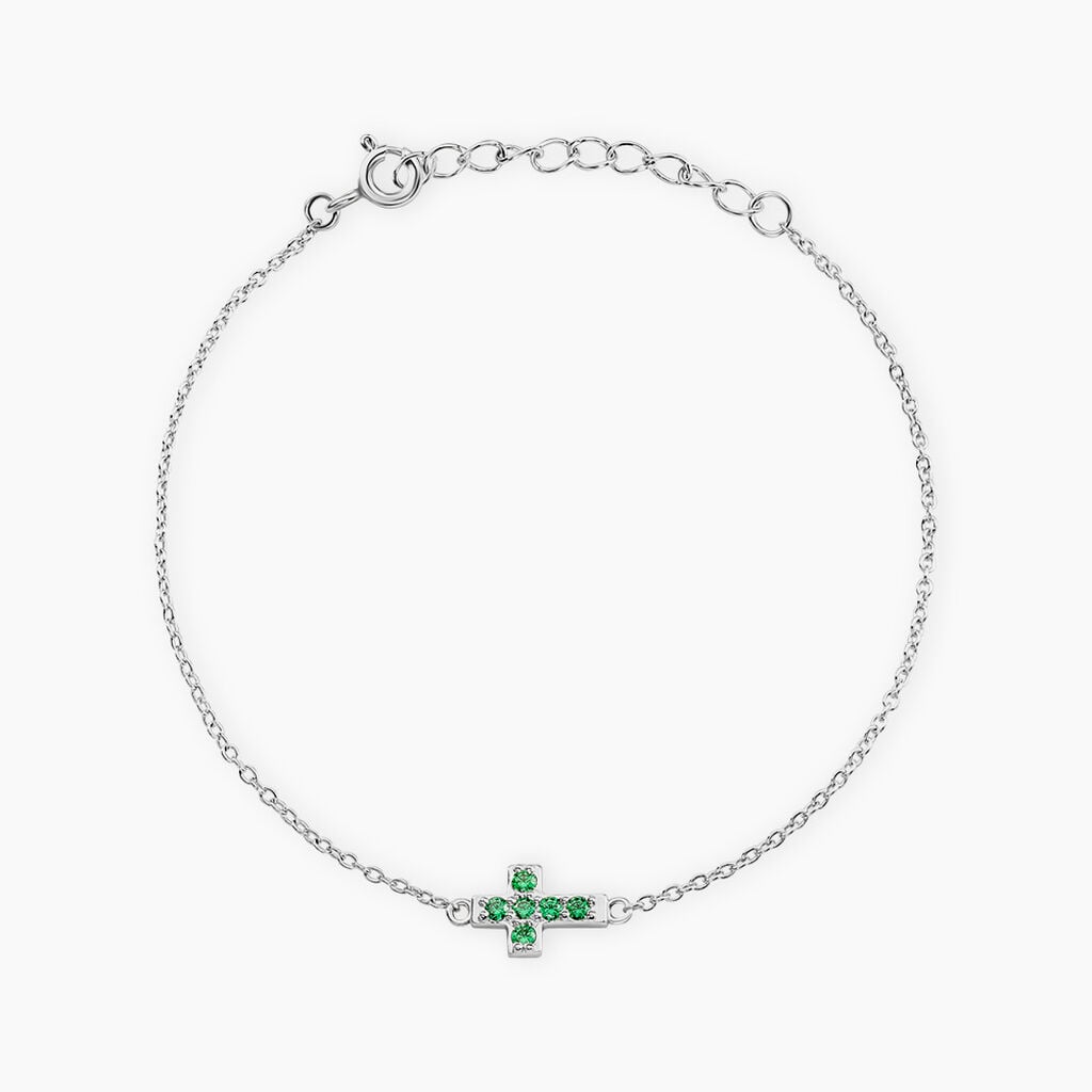 Bracelet Georgie Argent Blanc Oxyde De Zirconium - Bracelets Femme | Histoire d&rsquo;Or