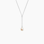 Collier Cristal Argent Blanc Perle De Culture - Colliers fantaisie Femme | Histoire d&rsquo;Or