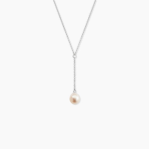 Collier Cristal Argent Blanc Perle De Culture - Colliers fantaisie Femme | Histoire d&rsquo;Or