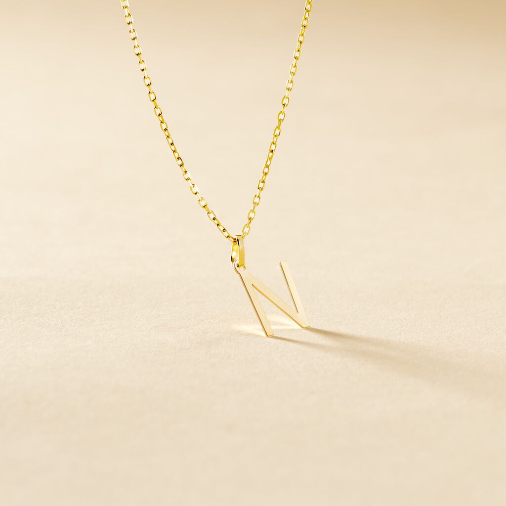 Pendentif Ionia Lettre Or Jaune - Pendentifs Famille | Histoire d’Or