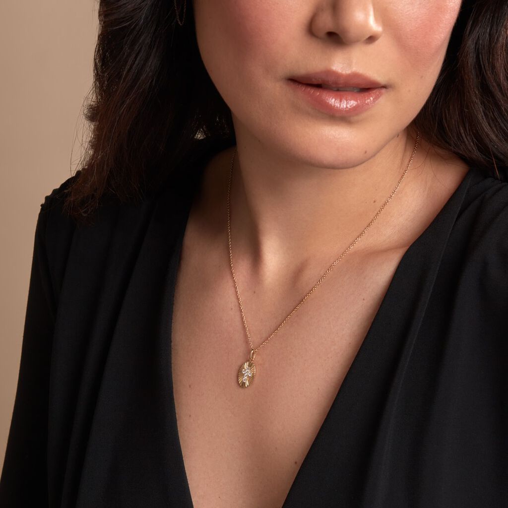 Collier Embrasement Plaqué Or Jaune Oxyde De Zirconium - Colliers Femme | Histoire d’Or