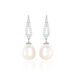 Boucles D'oreilles Pendantes Ludy Argent  Perle De Culture Et Oxyde - Boucles d'oreilles fantaisie Femme | Histoire d&rsquo;Or