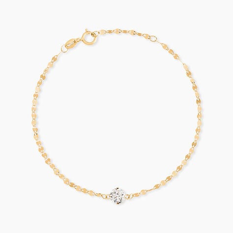 Bracelet Or Jaune Luminae Oxyde De Zirconium - Bracelets Femme | Histoire d&rsquo;Or