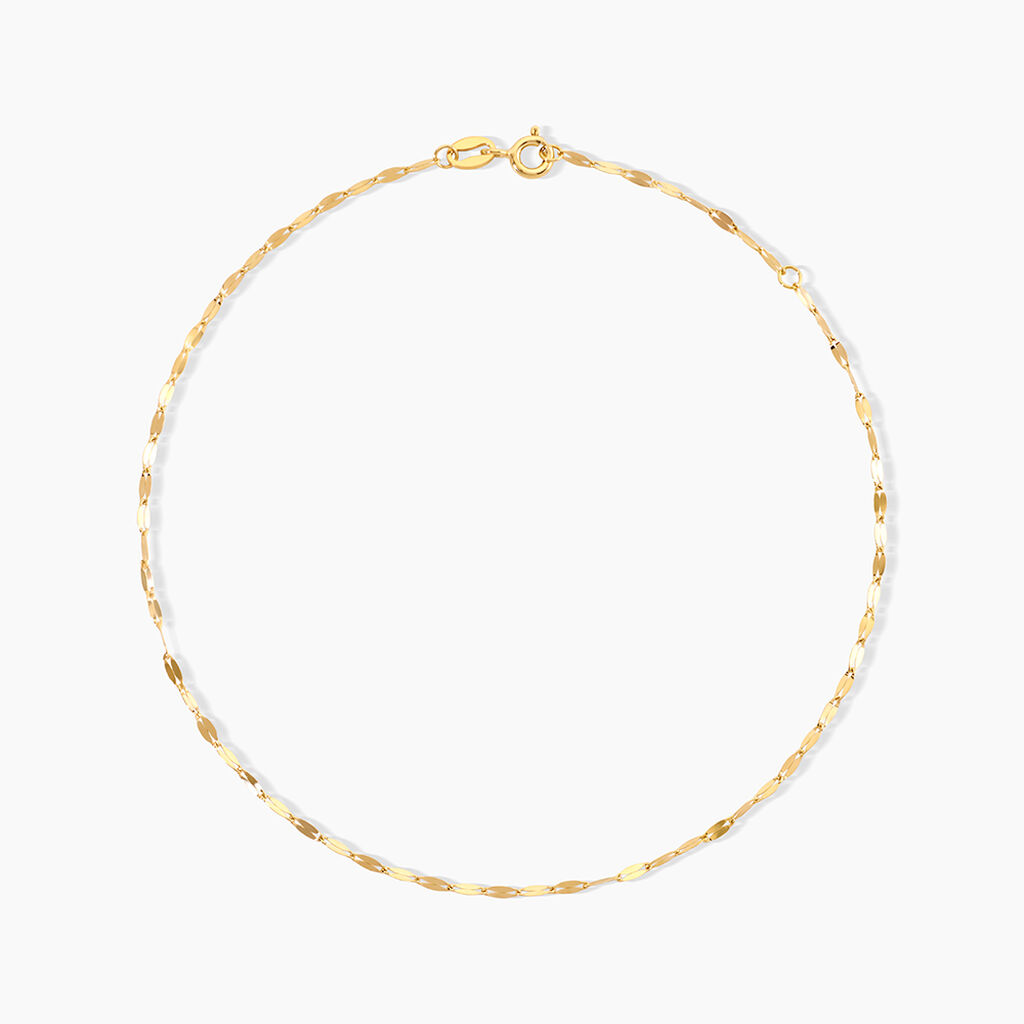 Cha&icirc;ne De Cheville Zaig Argent Dor&eacute; A L'Or 750/1000 - Cha&icirc;nes de cheville Femme | Histoire d&rsquo;Or