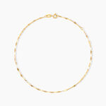 Cha&icirc;ne De Cheville Zaig Argent Dor&eacute; A L'Or 750/1000 - Cha&icirc;nes de cheville Femme | Histoire d&rsquo;Or