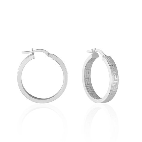 Créoles Ugenie Or Blanc - Boucles d'oreilles créoles Femme | Histoire d’Or