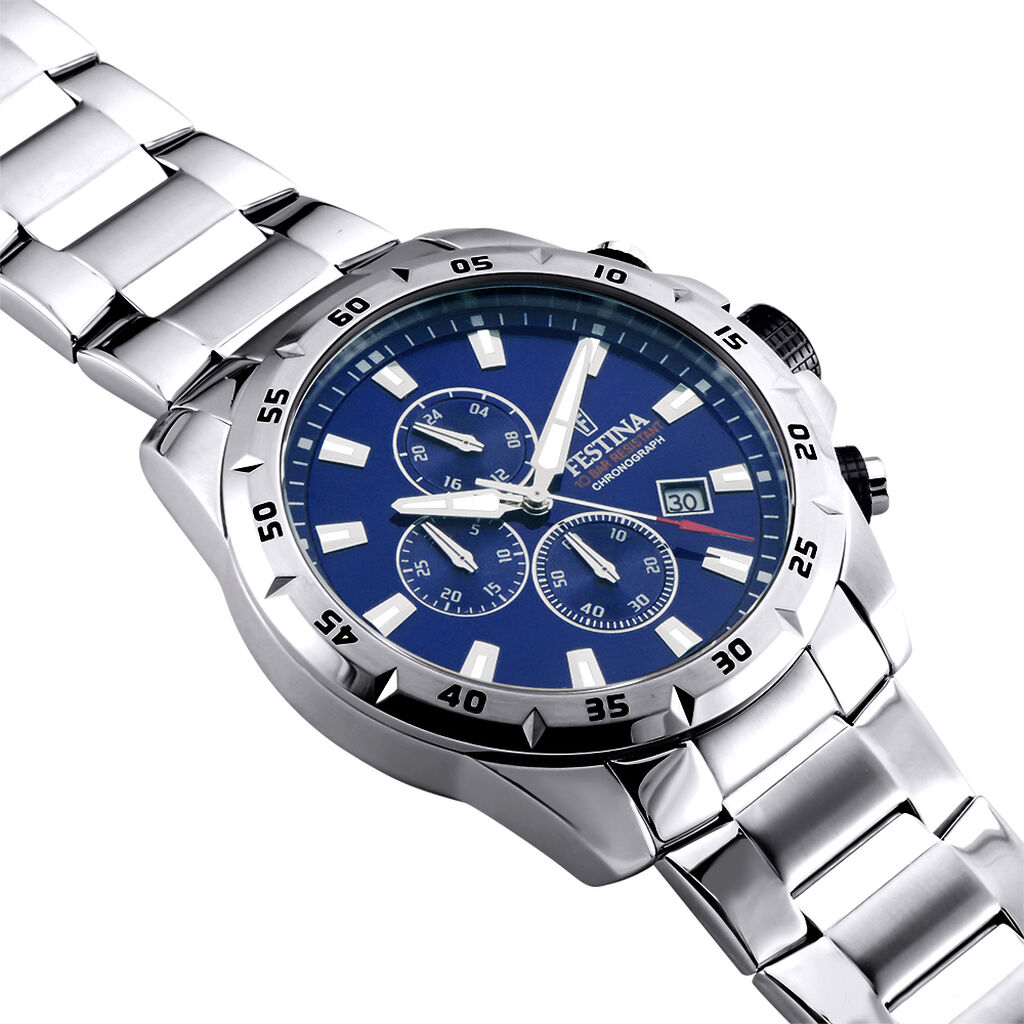 Montre Festina Chrono Sport Bleu - Montres Homme | Histoire d’Or