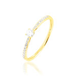 Bague Solitaire Hemera Or Jaune Diamant - Bagues solitaires Femme | Histoire d&rsquo;Or