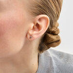 Boucles D'oreilles Puces Argent Rose Rio Santa Teresa Oxyde - Boucles d'oreilles empierr&eacute;es Femme | Histoire d&rsquo;Or