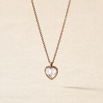 Collier Kadidjatou Or Rose Oxyde De Zirconium - Bijoux Coeur Femme | Histoire d&rsquo;Or