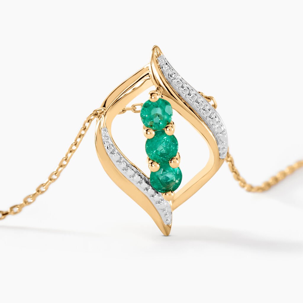 Collier Shahara Or Jaune Emeraude - Colliers Femme | Histoire d&rsquo;Or