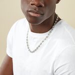 Collier Carrus Maille Grain De Cafe Argent Blanc - Chaines Homme | Histoire d&rsquo;Or