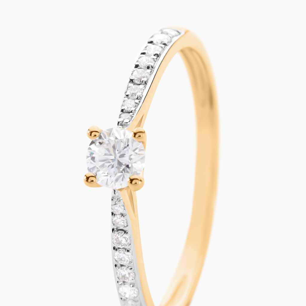 Bague Solitaire Hemera Or Jaune Diamant - Bagues solitaires Femme | Histoire d&rsquo;Or