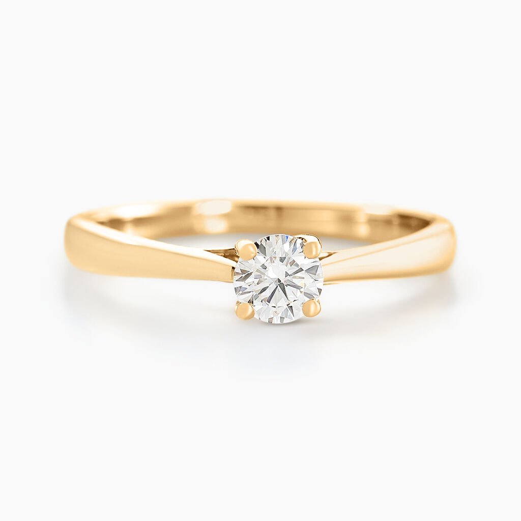 Bague Solitaire Or Jaune Aphrodite Diamant - Bagues solitaires Femme | Histoire d&rsquo;Or