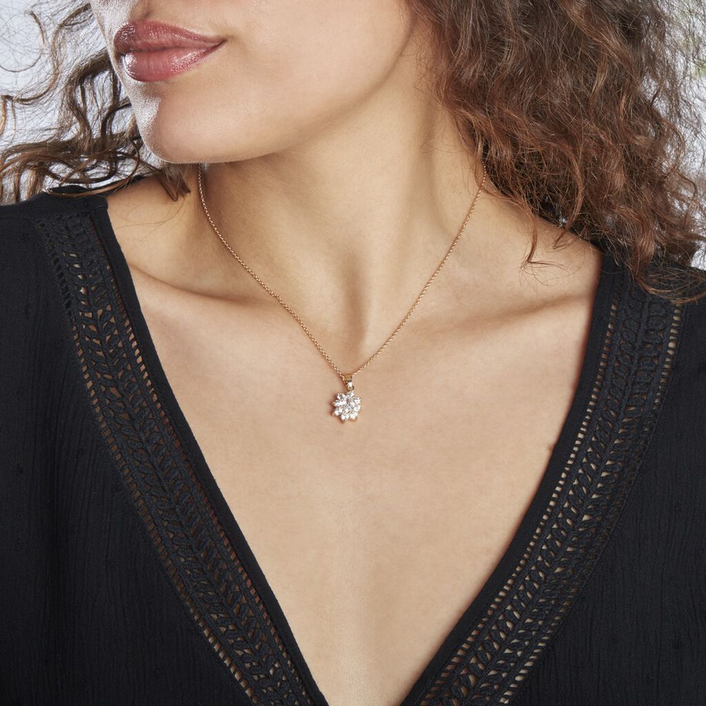 Collier Lisea Plaqué Or Oxydes De Zirconium - Colliers fantaisie Femme | Histoire d’Or