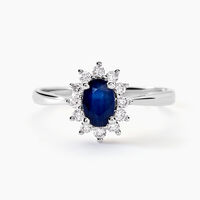 Bague Or Blanc Vladimir  Saphir Diamants