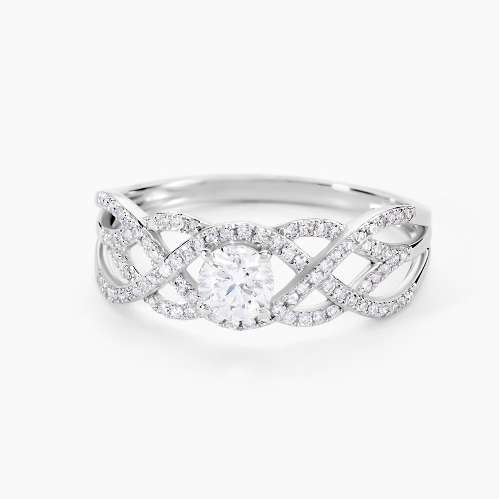 Bague Solitaire Kendra Or Blanc Diamant - Bagues solitaires Femme | Histoire d&rsquo;Or