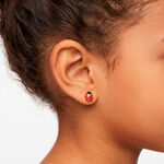 Boucles D'oreilles Puces Coccinella Or Jaune Oxyde De Zirconium - Clous d'oreilles Enfant | Histoire d&rsquo;Or