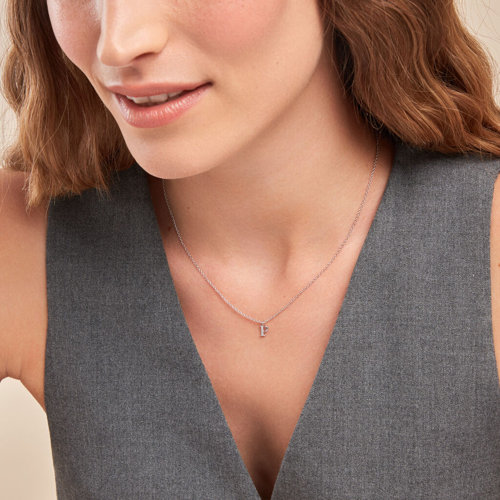 Collier Neruda Argent Blanc Oxyde De Zirconium - Colliers fantaisie Femme | Histoire d’Or