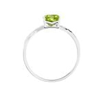 Bague Clothilde Or Blanc Peridot Et Oxyde - Bagues solitaires Femme | Histoire d&rsquo;Or