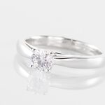 Bague Solitaire Iris Or Blanc Diamant - Bagues solitaires Femme | Histoire d&rsquo;Or