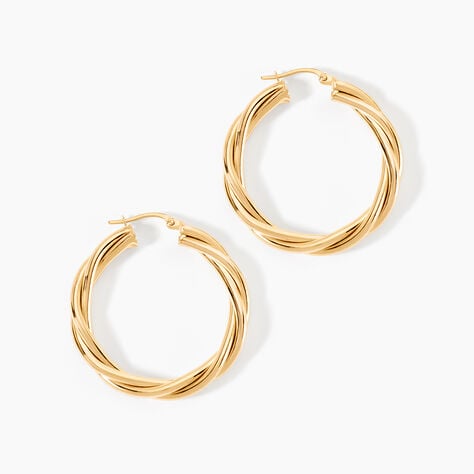 Cr&eacute;oles Tegan Or Jaune - Boucles d'oreilles cr&eacute;oles Femme | Histoire d&rsquo;Or