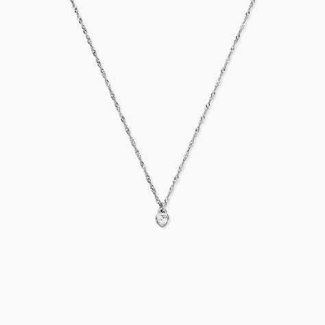 Collier Marciana Argent Blanc Oxyde De Zirconium - Colliers fantaisie Femme | Histoire d&rsquo;Or