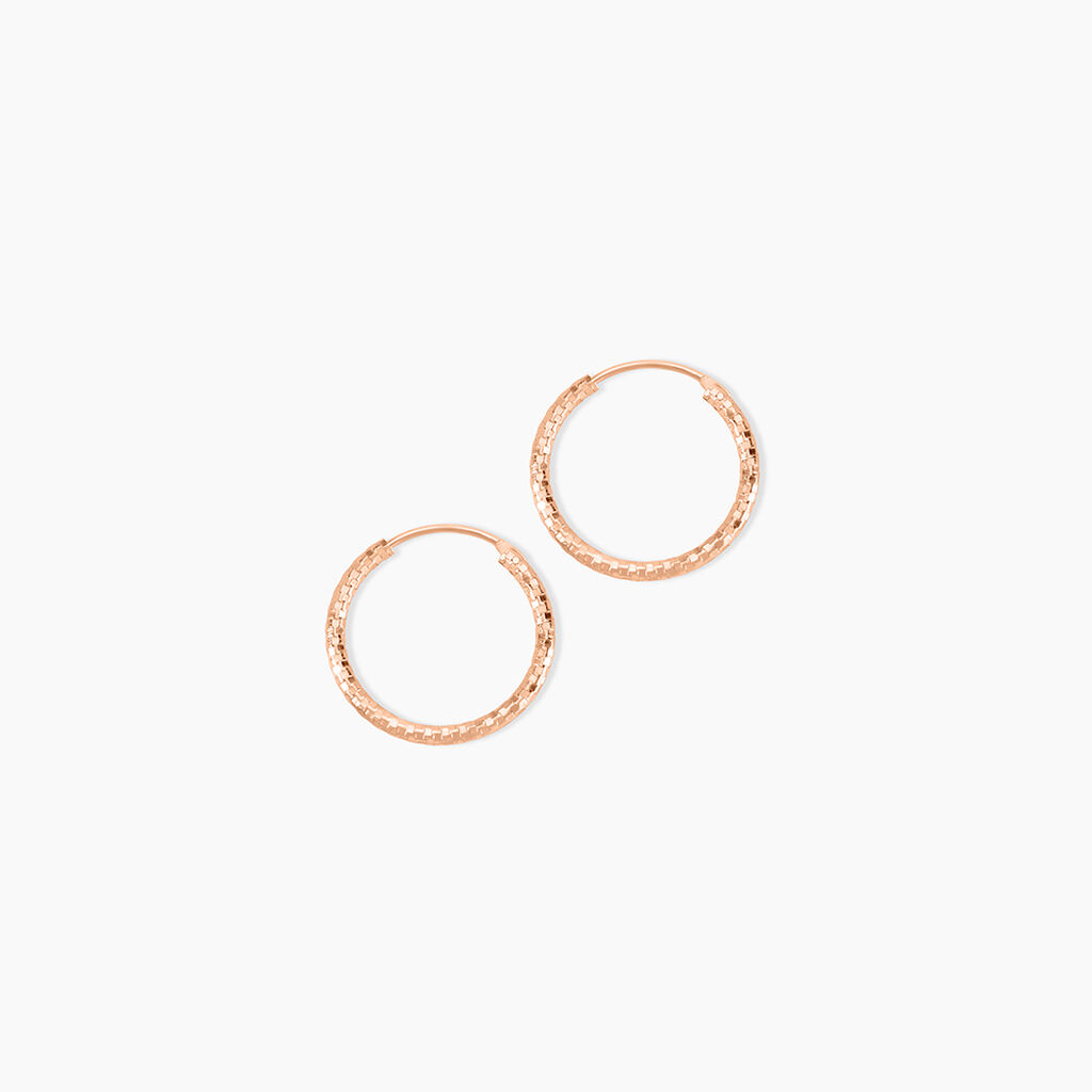 Créoles Argent Rose Agathe - Boucles d'oreilles créoles Femme | Histoire d’Or