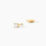 Boucles D'oreilles Puces One Or Jaune Diamants - Clous d'oreilles Femme | Histoire d&rsquo;Or
