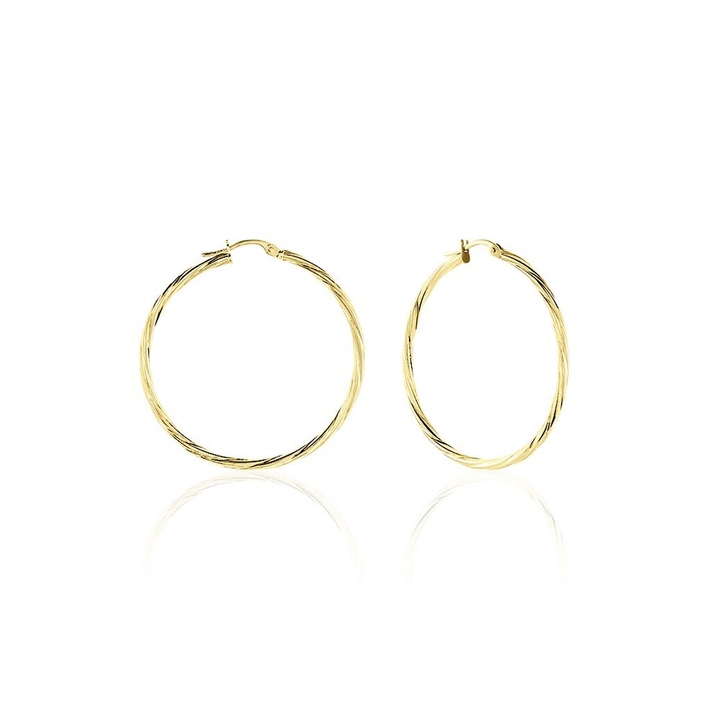 Créoles Youri Or Jaune - Boucles d'oreilles créoles Femme | Histoire d’Or