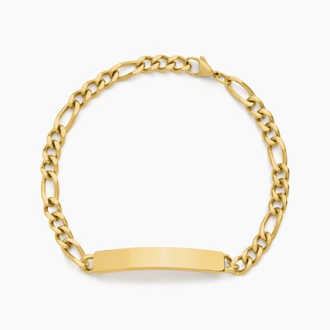 Bracelet Identitée Jimmy Acier Jaune - Gourmettes Homme | Histoire d’Or