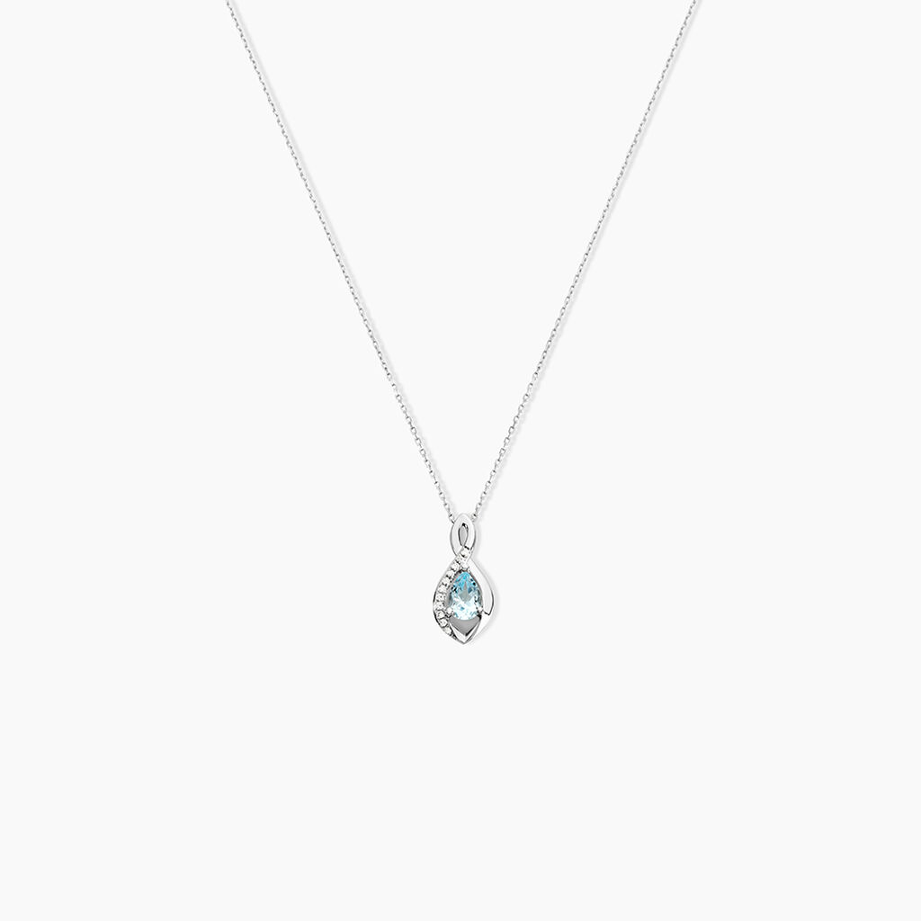 Collier Dalil Or Blanc Topaze Oxyde - Colliers Femme | Histoire d&rsquo;Or