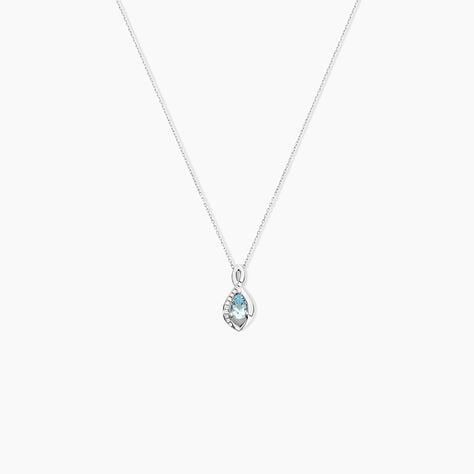 Collier Dalil Or Blanc Topaze Oxyde - Colliers Femme | Histoire d&rsquo;Or