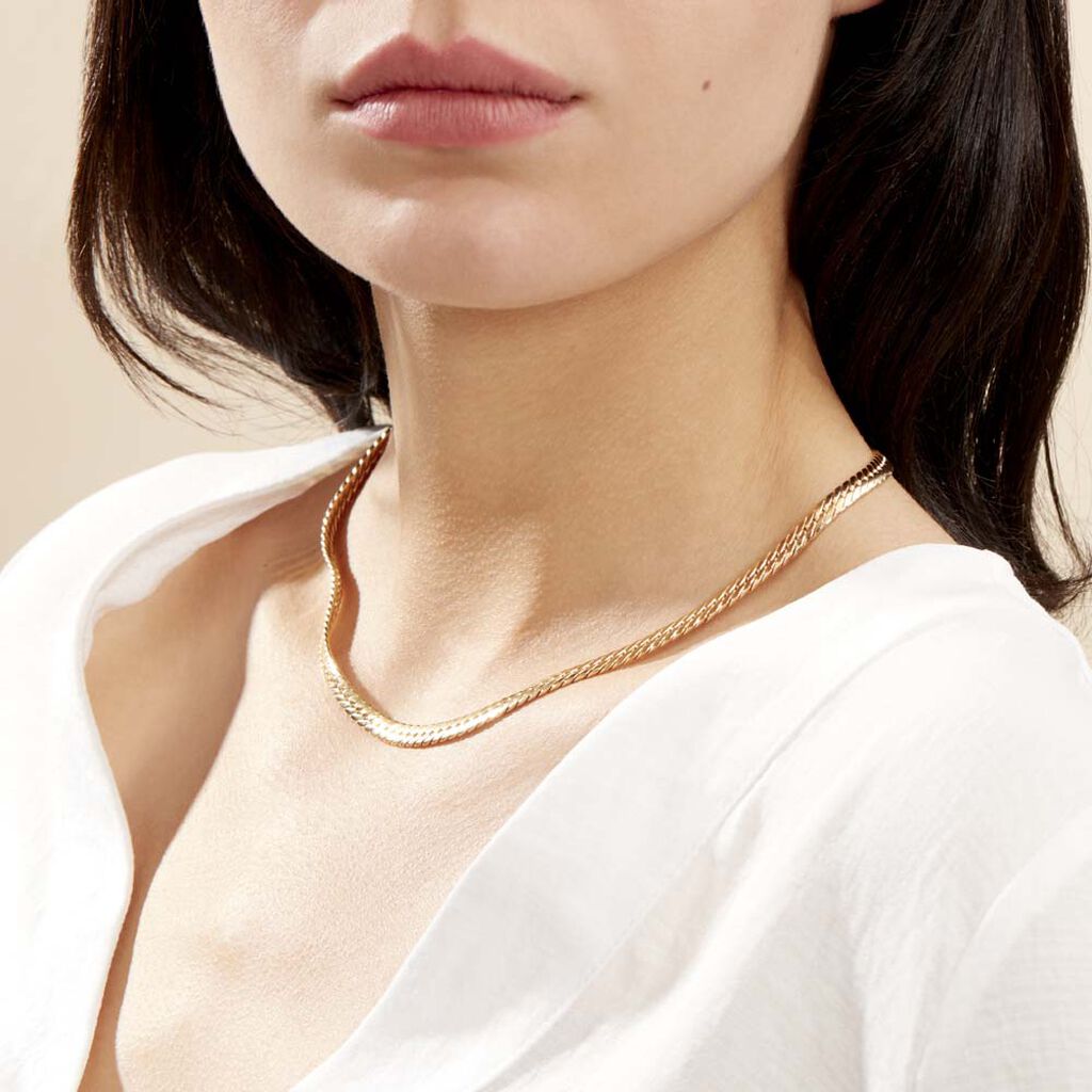 Collier Doline Maille Anglaise Or Jaune - Chaines Femme | Histoire d’Or