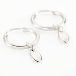 Cr&eacute;oles Argent Blanc Shelia - Boucles d'oreilles cr&eacute;oles Femme | Histoire d&rsquo;Or