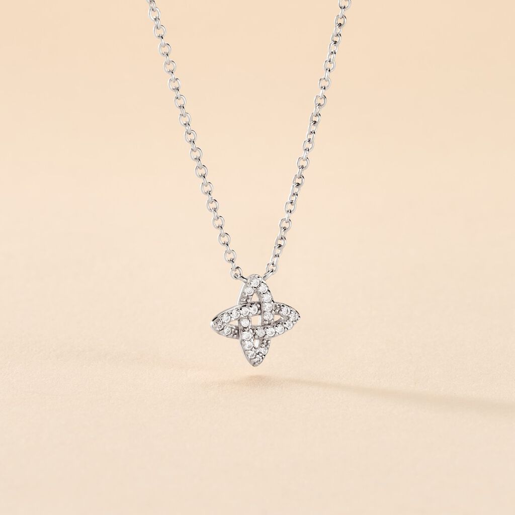 Collier Pleiades Argent Blanc Oxyde De Zirconium - Ras de cou Femme | Histoire d’Or