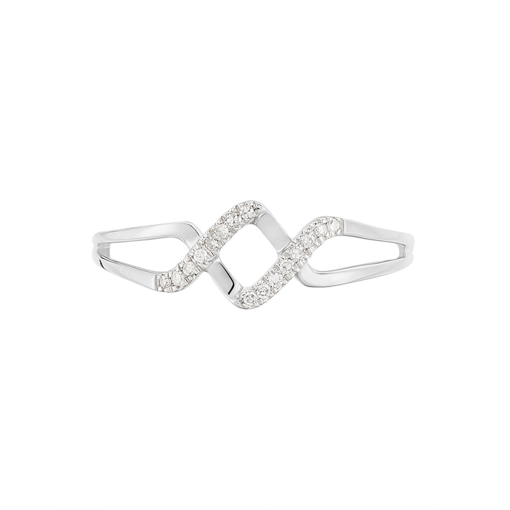 Bague Loula Or Blanc Diamant - Bagues avec pierre Femme | Histoire d’Or
