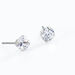 Boucles D'oreilles Puces Eddie Or Blanc Oxyde De Zirconium - Clous d'oreilles Femme | Histoire d’Or