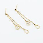 Bo Pendantes Or Jaune Emerika Oxyde De Zirconium - Boucles d'oreilles pendantes Femme | Histoire d&rsquo;Or