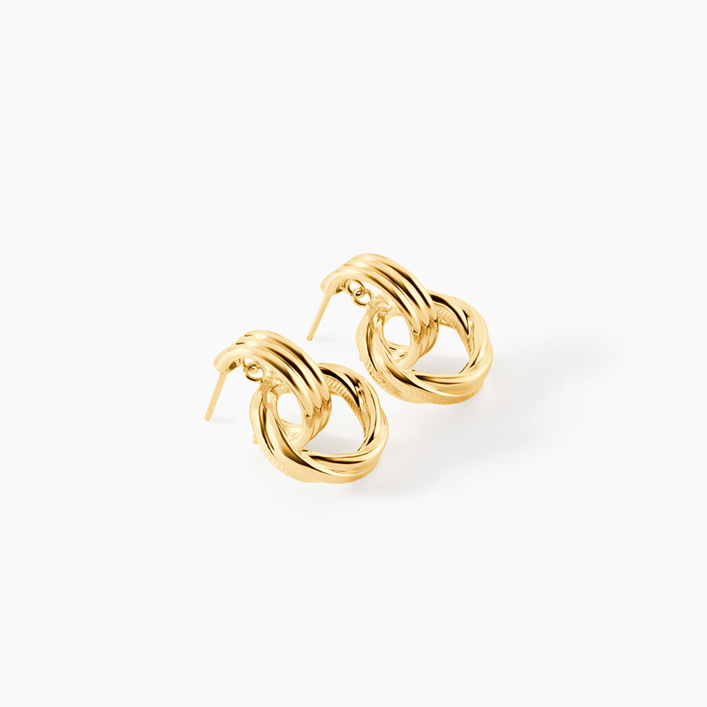 Boucles D'Oreilles Puces Fioria Or Jaune - Clous d'oreilles Femme | Histoire d&rsquo;Or