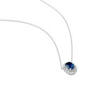 Collier Or Blanc Quintilla Topaze London Blue Et Oxydes - Colliers Femme | Histoire d&rsquo;Or