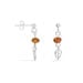 Boucles D'oreilles Pendantes Nolana Argent Blanc Ambre - Boucles d'oreilles fantaisie Femme | Histoire d’Or