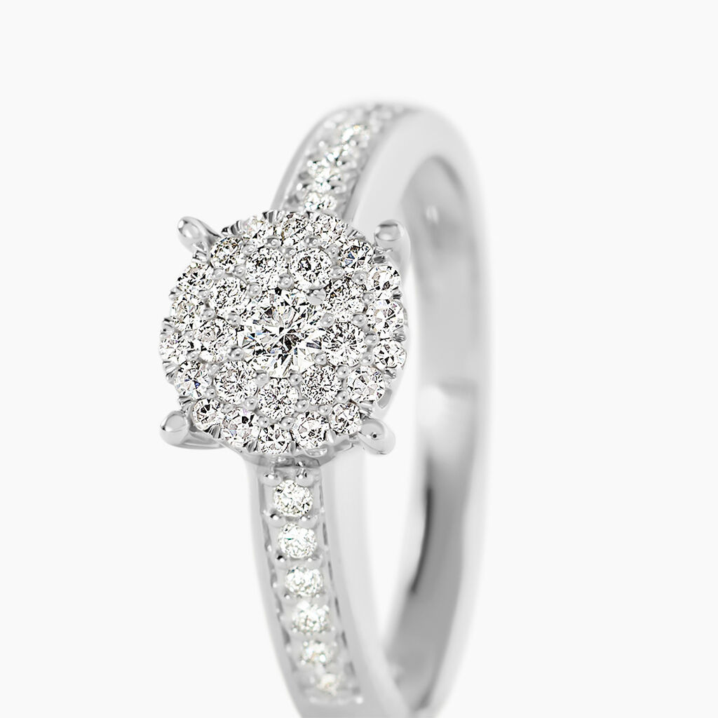 Bague Serena Or Blanc Diamant - Bagues solitaires Femme | Histoire d&rsquo;Or