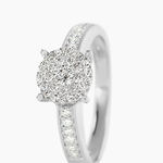 Bague Serena Or Blanc Diamant - Bagues solitaires Femme | Histoire d&rsquo;Or