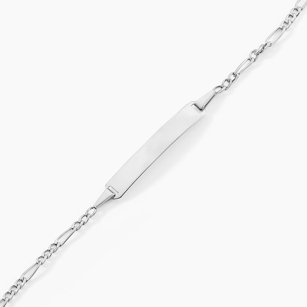 Bracelet Identit&eacute; Bebe Bartolomee Or Blanc - Bracelets Communion Enfant | Histoire d&rsquo;Or