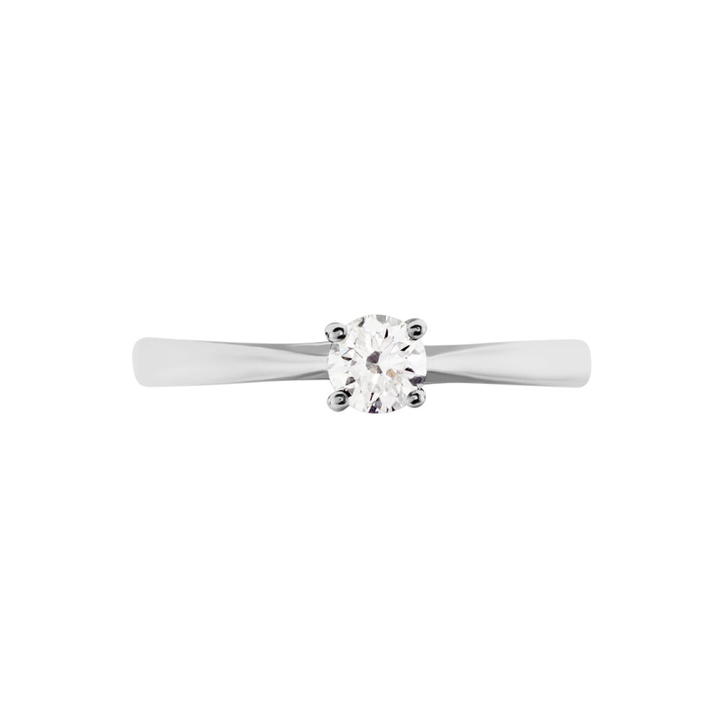 Bague Solitaire Victoria Platine Blanc Diamant - Bagues solitaires Femme | Histoire d’Or
