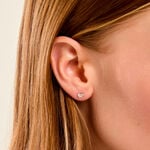 Boucles D'Oreilles Puces Constancia Argent Dor&eacute; A L'Or 750/1000 Oxyde De Zirconium - Boucles d'oreilles fantaisie Enfant | Histoire d&rsquo;Or