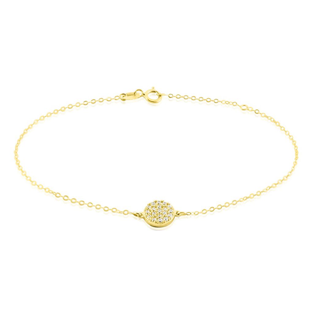 Bracelet Or Jaune Burak Oxyde De Zirconium
