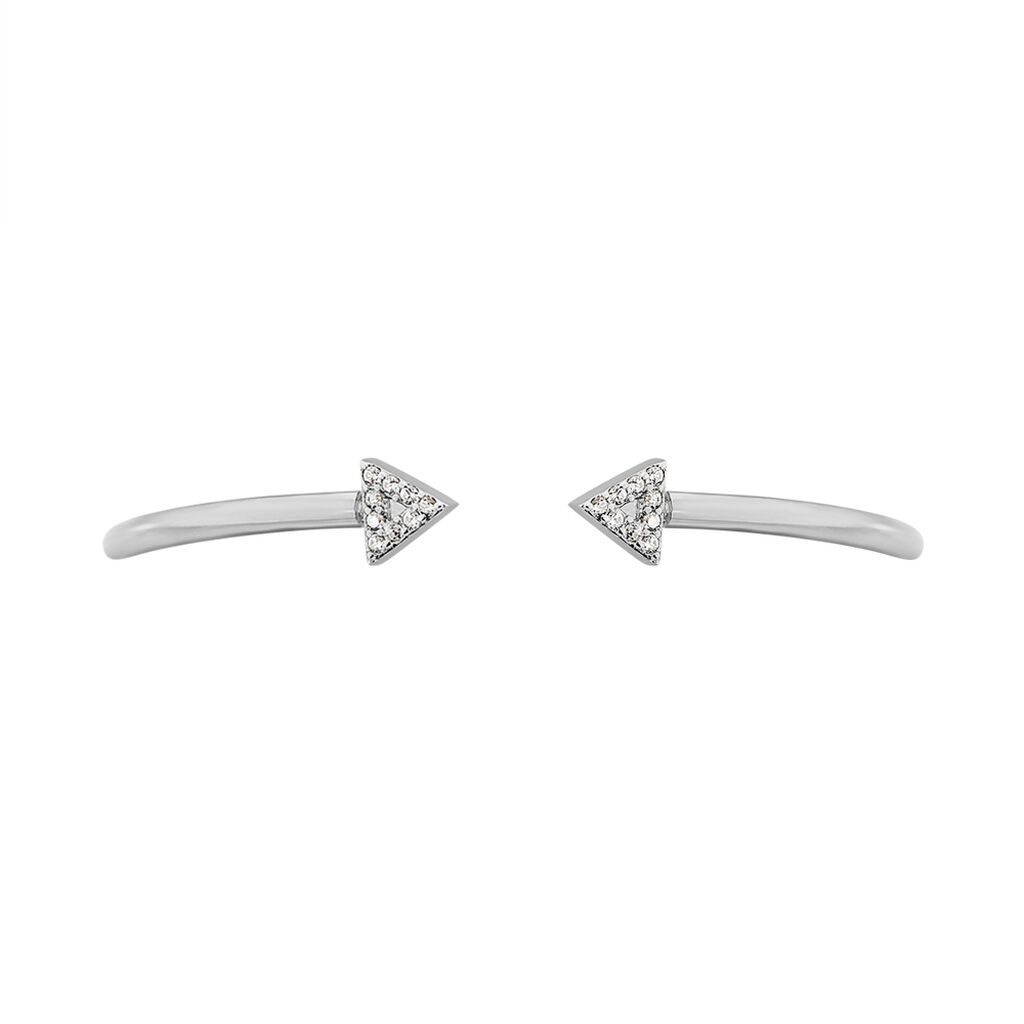 Bracelet Jonc Danae Argent Blanc Oxyde De Zirconium - Bracelets fantaisie Femme | Histoire d’Or