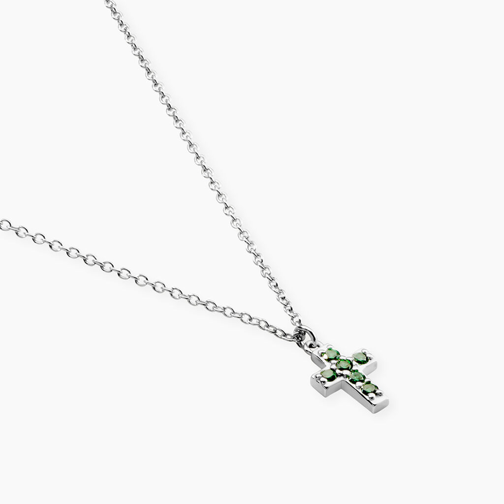 Collier Georgie Argent Blanc Oxyde De Zirconium - Colliers fantaisie Femme | Histoire d&rsquo;Or